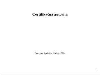 Certifikačná autorita