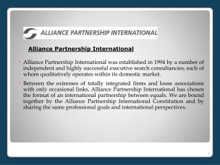 Alliance Partnership International