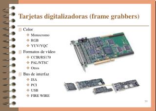 Tarjetas digitalizadoras (frame grabbers)