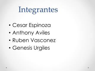 Integrantes