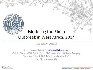 Modeling the Ebola Outbreak in West Africa, 2014