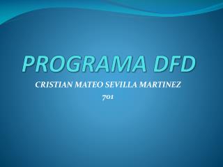 PROGRAMA DFD