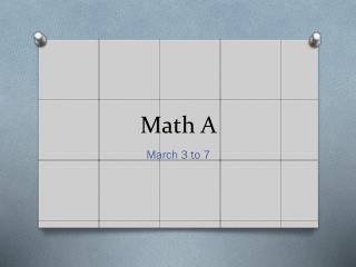 Math A