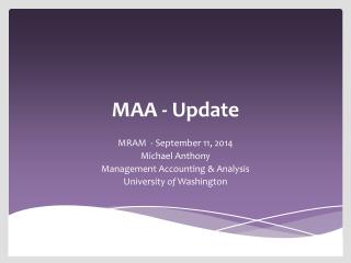 MAA - Update