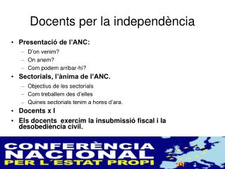Docents per la independència