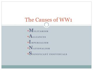 The Causes of WW1