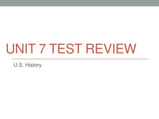 Unit 7 Test Review