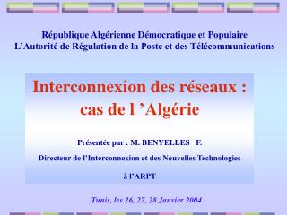 République Algérienne Démocratique et Populaire