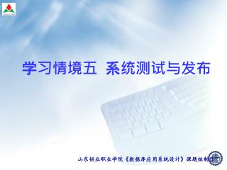 学习情境五 系统测试与发布