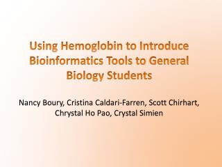 Target: Intro. Bio. students (major/non-majors)