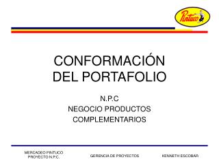 CONFORMACIÓN DEL PORTAFOLIO