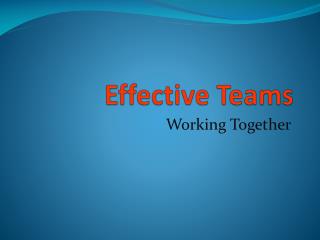 Effective Teams