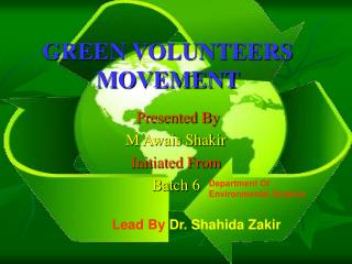 GREEN VOLUNTEERS MOVEMENT