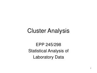 Cluster Analysis