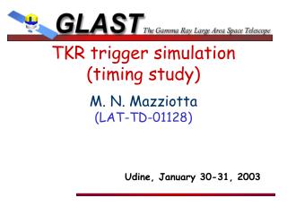 TKR trigger simulation (timing study)