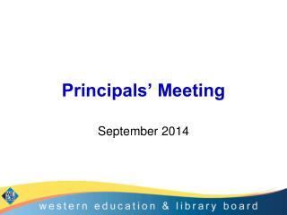 Principals’ Meeting