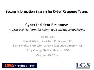 Cyber Incident Response Models and Platforms for Information and Resource Sharing