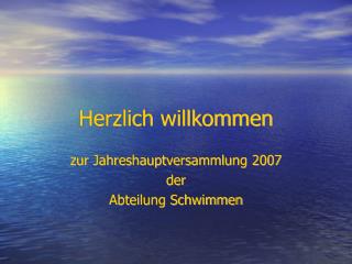 Herzlich willkommen