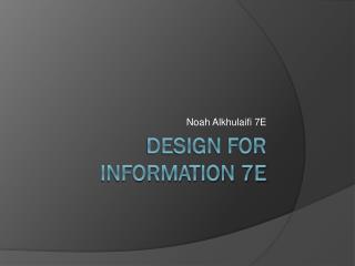 Design for Information 7E