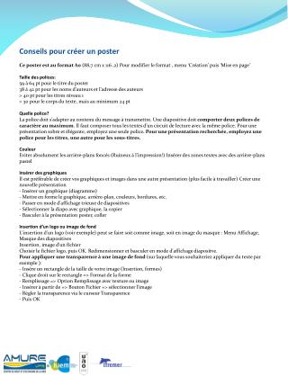 Conseils pour créer un poster