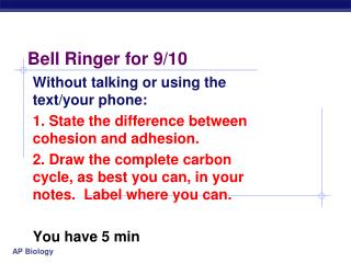 Bell Ringer for 9/10