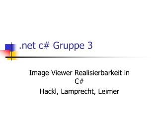 c# Gruppe 3