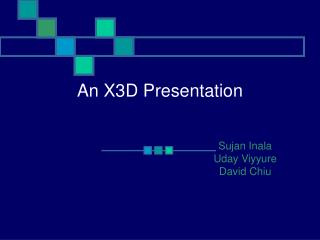 An X3D Presentation