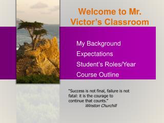 Welcome to Mr. Victor’s Classroom