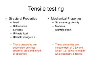 Tensile testing