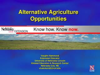 Alternative Agriculture Opportunities