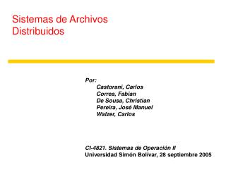 Sistemas de Archivos Distribuidos