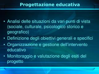 Progettazione educativa