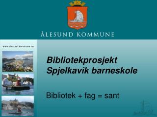 Bibliotekprosjekt Spjelkavik barneskole