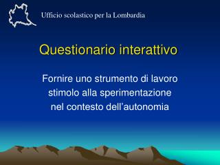 Questionario interattivo