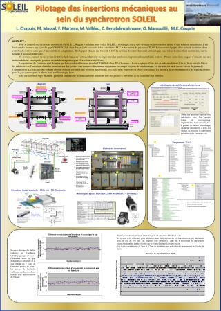 Pilotage des insertions mécaniques au sein du synchrotron SOLEIL