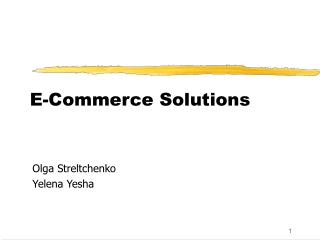 E-Commerce Solutions