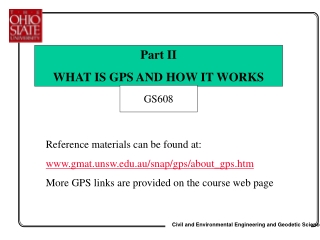 Reference materials can be found at: gmat.unsw.au/snap/gps/about_gps.htm