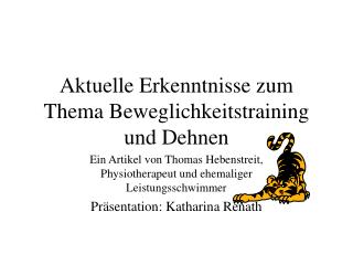 Aktuelle Erkenntnisse zum Thema Beweglichkeitstraining und Dehnen