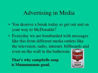 Advertising in Media