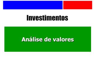 Análise de valores