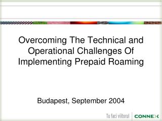 Overcoming The Technical and Operational Challenges Of Implementing Prepaid Roaming