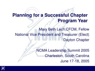 Planning for a Successful Chapter Program Year