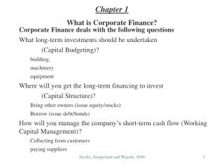What is Corporate Finance?