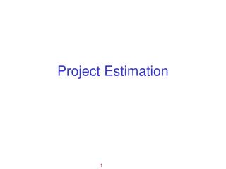 Project Estimation