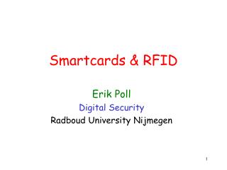 Smartcards &amp; RFID