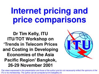 Internet pricing and price comparisons