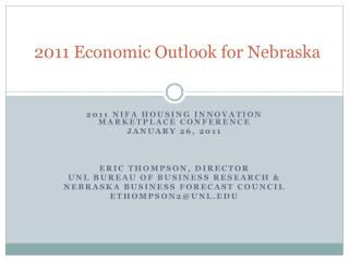 2011 Economic Outlook for Nebraska