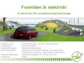 Framtiden är elektrisk! Dr Henrik Ny, BTH, projektansvarig GreenCharge