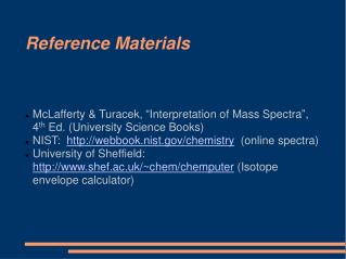 Reference Materials