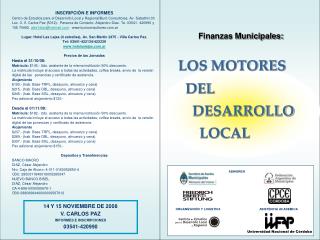 LOS MOTORES DEL DESARROLLO LOCAL